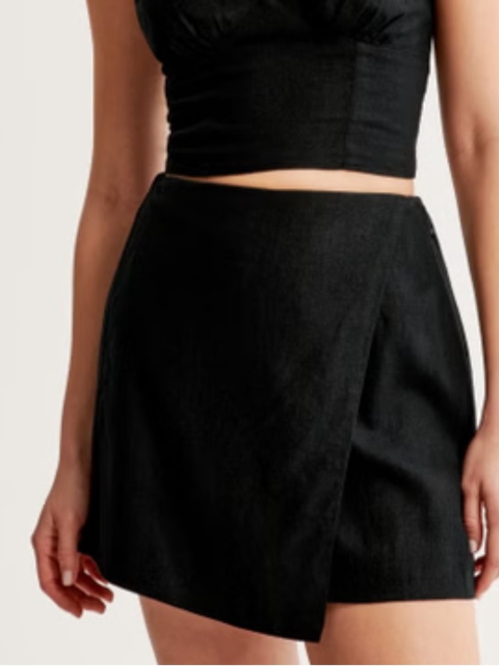 Abercrombie & Fitch Black Mini Skirt with shorts underneath